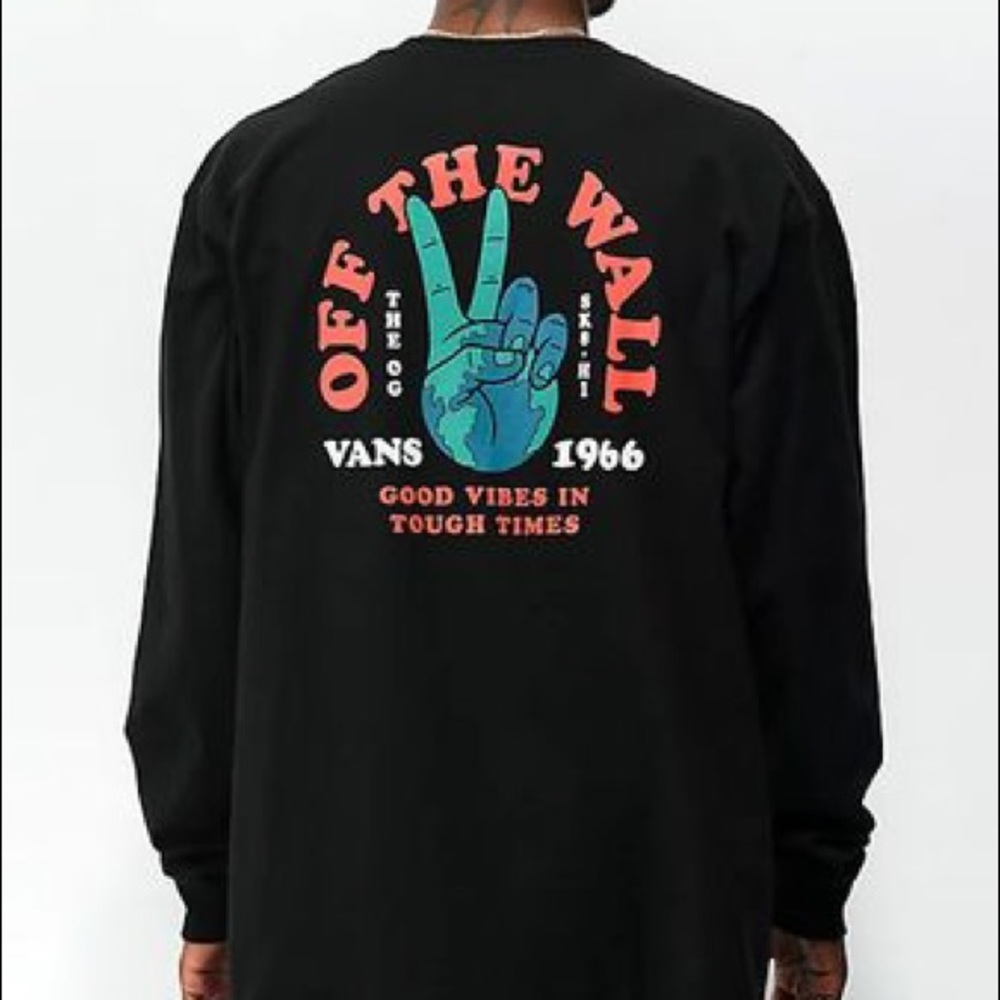 zumiez vans long sleeve black small